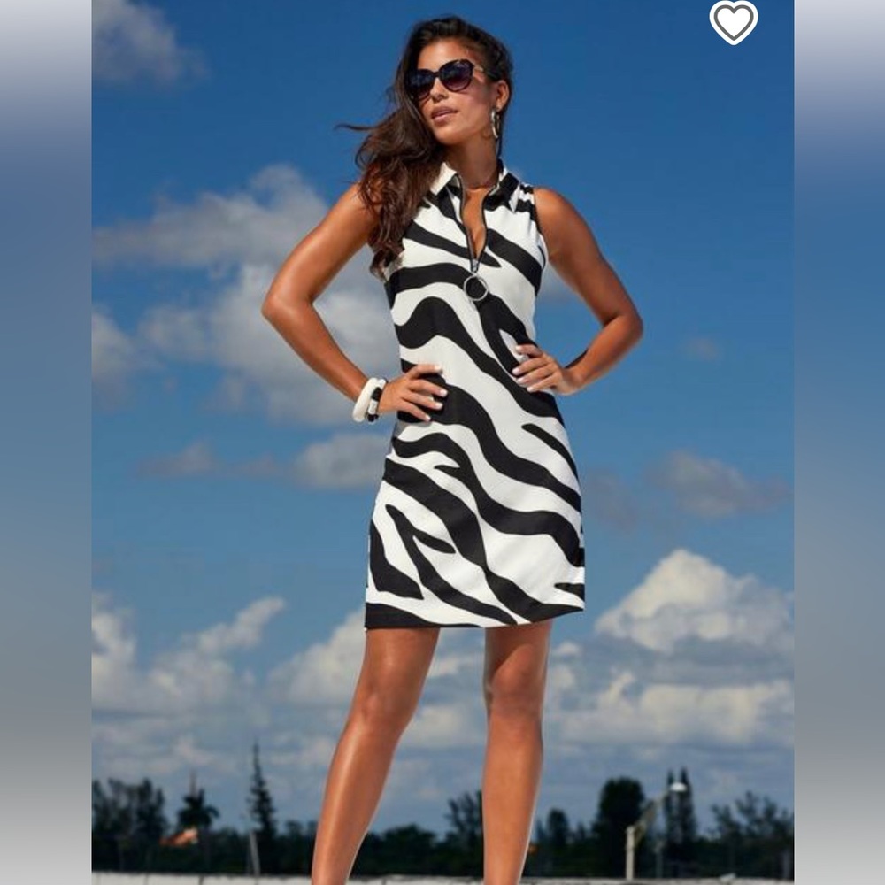 Boston proper zebra print dress size small